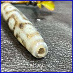 Tibetan Nepalese Himalayan Ancient agate Old Dzi Talisman 9 Eye Beads Amulet