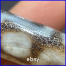 Tibetan Nepalese Himalayan Ancient agate Old Dzi Talisman 9 Eye Beads Amulet