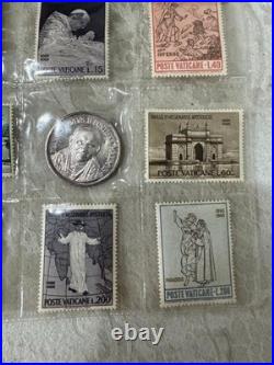 Title Vatican John Paul II Stamp & Coin Collection Antique Used Coins 3cm Char