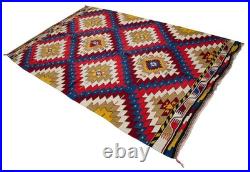 Turkish Kilim Rug COLLECTIBLE Super Fine Vintage 1950s Flat Weave 4x7 ft Aprx