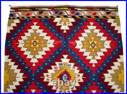 Turkish Kilim Rug COLLECTIBLE Super Fine Vintage 1950s Flat Weave 4x7 ft Aprx