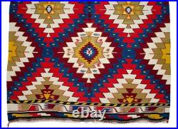 Turkish Kilim Rug COLLECTIBLE Super Fine Vintage 1950s Flat Weave 4x7 ft Aprx