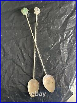 Two Collectable Largest Spoons With Genuine Stones