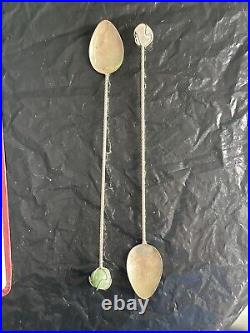 Two Collectable Largest Spoons With Genuine Stones
