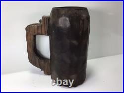 U51 Vintage Antique Collectible Artistic 19th Century Wooden Mug