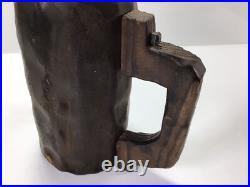 U51 Vintage Antique Collectible Artistic 19th Century Wooden Mug