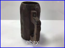 U51 Vintage Antique Collectible Artistic 19th Century Wooden Mug