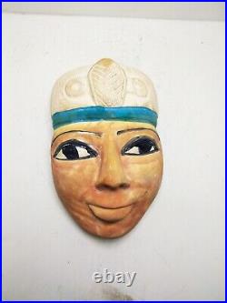 UNIQUE ANCIENT EGYPTIAN ANTIQUITIES Colorful Mask for King Of Egypt Pharaonic BC