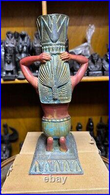 UNIQUE ANCIENT EGYPTIAN ANTIQUITIES Statue Candle Stand inspired by Ancient Art