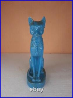 UNIQUE ANCIENT EGYPTIAN GODDESS Cat Sculpture, Goddess Cat Figurine, Handmade