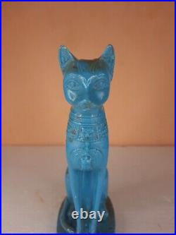 UNIQUE ANCIENT EGYPTIAN GODDESS Cat Sculpture, Goddess Cat Figurine, Handmade