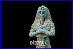 UNIQUE ANTIQUE ANCIENT EGYPTIAN Statue Stone King Tutankhamun Ushabti Handmade