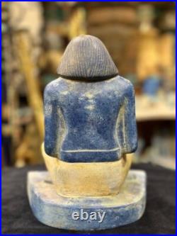 UNIQUE Authentic Sculpture Of Egyptian Artifacts Of Figurine Seated Scribe Bc