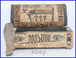 UNIQUE PHARAONIC HANDMADE ANCIENT EGYPTIAN Mummufucation Ushabti Wooden Box (BD) UNIQUE PHARAONIC HANDMADE ANCIENT EGYPTIAN Mummufucation Ushabti Wooden Box (BD)