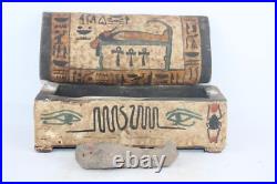 UNIQUE PHARAONIC HANDMADE ANCIENT EGYPTIAN Mummufucation Ushabti Wooden Box (BD)