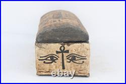 UNIQUE PHARAONIC HANDMADE ANCIENT EGYPTIAN Mummufucation Ushabti Wooden Box (BD)