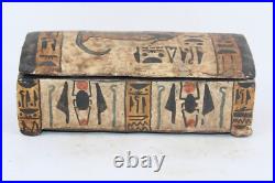 UNIQUE PHARAONIC HANDMADE ANCIENT EGYPTIAN Mummufucation Ushabti Wooden Box (BD)
