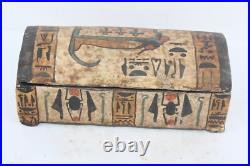 UNIQUE PHARAONIC HANDMADE ANCIENT EGYPTIAN Mummufucation Ushabti Wooden Box (BD)