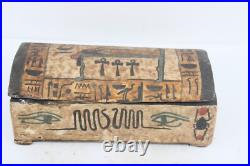 UNIQUE PHARAONIC HANDMADE ANCIENT EGYPTIAN Mummufucation Ushabti Wooden Box (BD)