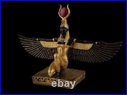 UNIQUE WINGED ISIS STATUE, Ancient Egyptian Motherhood, Antiques Egyptian