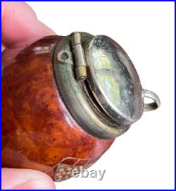 UNKNOWN Antique PIPE BOWL HOOKAH PIECES German Carved Briarwood HORN Wind Cap