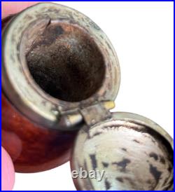 UNKNOWN Antique PIPE BOWL HOOKAH PIECES German Carved Briarwood HORN Wind Cap