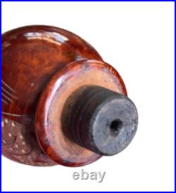 UNKNOWN Antique PIPE BOWL HOOKAH PIECES German Carved Briarwood HORN Wind Cap