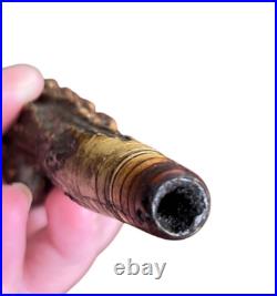 UNKNOWN Antique PIPE BOWL HOOKAH PIECES German Carved Briarwood HORN Wind Cap