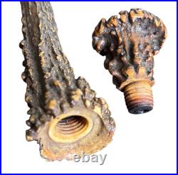 UNKNOWN Antique PIPE BOWL HOOKAH PIECES German Carved Briarwood HORN Wind Cap