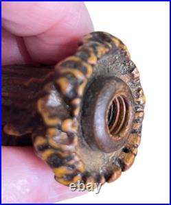 UNKNOWN Antique PIPE BOWL HOOKAH PIECES German Carved Briarwood HORN Wind Cap