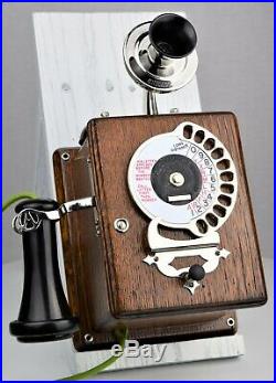 Ultra RARE! Vintage Antique Strowger Wood Wall Phone Circa 1905