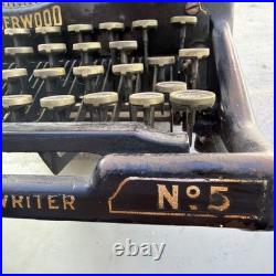 Underwood? Standard? Typewriter? No. 5 Antique Early 1900s American Made