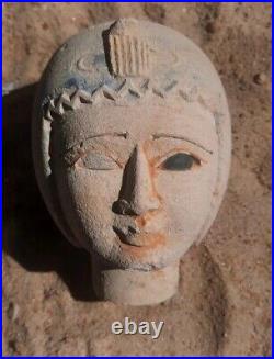 Unique Antique Ancient Egyptian Antiquities Cleopatra's head Stone bc