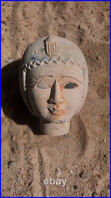Unique Antique Ancient Egyptian Antiquities Cleopatra's head Stone bc