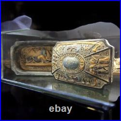 Unique Scarab jewelry Box Ancient Egyptian Antiquities Engraved with Pyramids BC