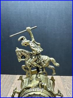 VINTAGE PORTUGAL Bronze Mantel Clock