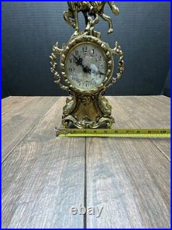 VINTAGE PORTUGAL Bronze Mantel Clock