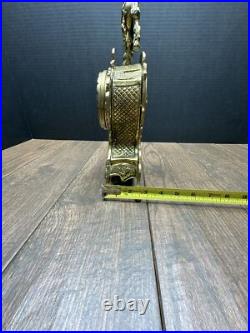 VINTAGE PORTUGAL Bronze Mantel Clock