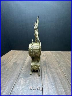 VINTAGE PORTUGAL Bronze Mantel Clock
