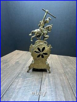 VINTAGE PORTUGAL Bronze Mantel Clock