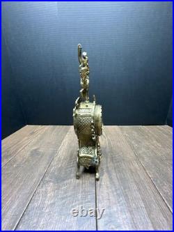 VINTAGE PORTUGAL Bronze Mantel Clock