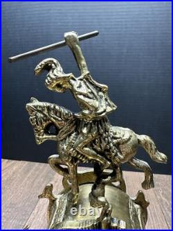 VINTAGE PORTUGAL Bronze Mantel Clock