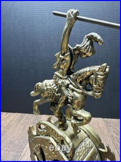 VINTAGE PORTUGAL Bronze Mantel Clock