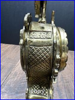 VINTAGE PORTUGAL Bronze Mantel Clock
