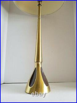 VTG Mid Century Modern Brass Tony Paul Westwood Style Tall Table Lamp 35