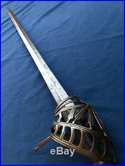 Venetian Schiavona Sword Old Antique Dagger Medieval European Ancient Italian