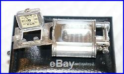 Very Rare Circa 1920's Alfred Dunhill Unique Sterling Silver Time Piece Lighter