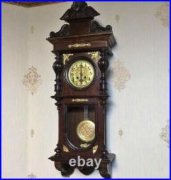 Very Rare Germany Wall Clock Antique Regulator striking and Pendulum 1900