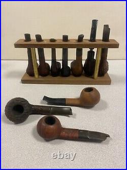 Very Rare Vintage Smoke Pipes + Stand Antique Bulk Various Conditions All Usable