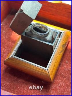 Victorian Antique Folding Traveling Inkwell De La Rue & Co. Ransome's Patent